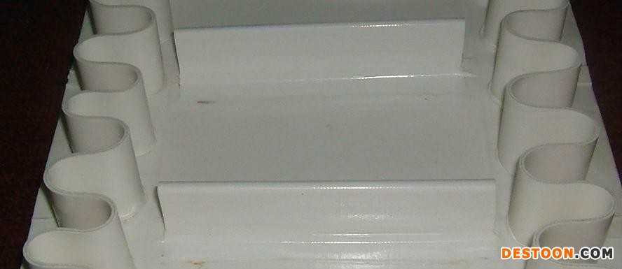 济南专供 食品PVC/PU输送带,膨化食品机械 专用裙边挡板带
