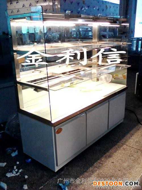 供应金利信JR9直角翻盖式面包边岛柜，食品烘焙面